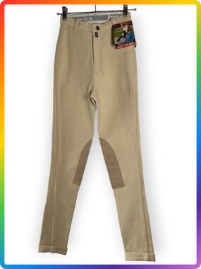 Devon-Aire Cool Cotton Breeches SIZE 24 Beige Jodhpur Equestrian Pants NWT